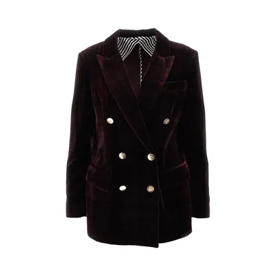 Vitovi 'victory' Velvet Double-breasted Jacket In Black