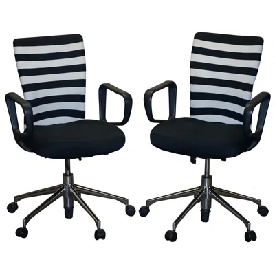 Pre-owned Vitra 1 Of 2 Original  Stamped Ergonomically Approved Office Desk Armchair In Black