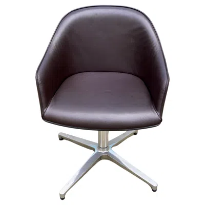 Pre-owned Vitra 10  Softshell Chairs By Ronan & Erwan Bouroullec In Brown Chestnut Leather