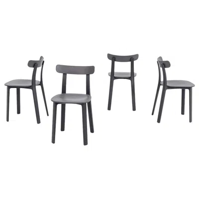 Pre-owned Vitra 2019  All Plastic Dining Chairs By Jasper Morrison In Graphite Grey In Gray