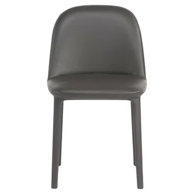 Pre-owned Vitra 2019  Softshell Side Chair W Dark Brown Leather By Ronan & Erwan Bouroullec