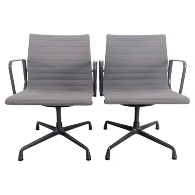 Pre-owned Vitra 2x  Ea 107 Bürostuhl  Charles Ray Eames Hopsak Grau In Gray