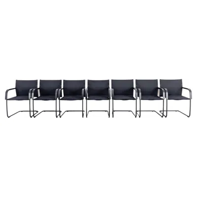 Pre-owned Vitra 7er Set  Ac3 Stuhl Freischwinger Antonio Citterio Konferenz In Brown