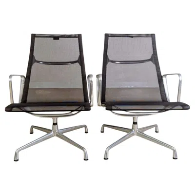 Pre-owned Vitra 9x Original  Ea 115 Sessel Charles & Ray Eames Netz Mesh In Gray