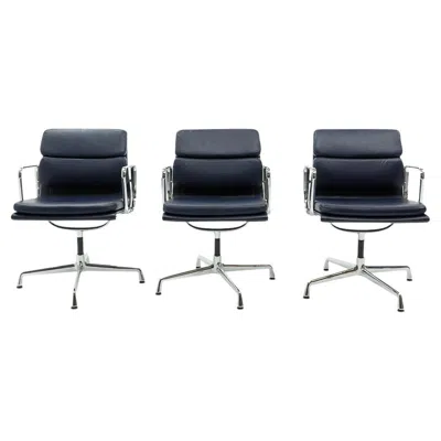 Pre-owned Vitra Ea 208 Soft Pad Alu Group Office Chairs,  In Black