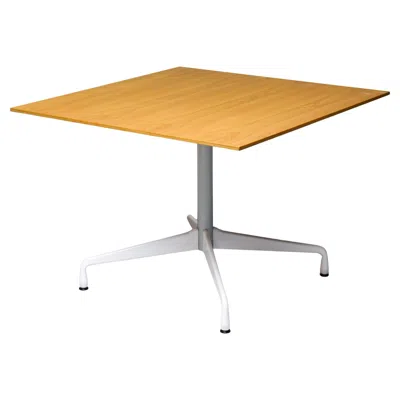 Pre-owned Vitra Eames Segmented Base Dining Table By  — Custom Square Oak Top In Brown