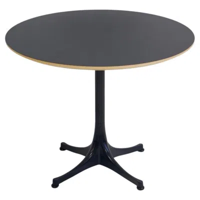 Pre-owned Vitra George Nelson Pedestal Table By , Black Aluminum & Laminate, 72cm