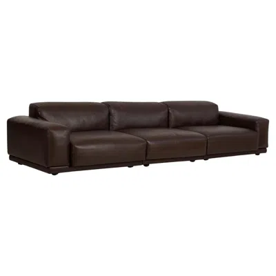 Pre-owned Vitra Jasper Morrison For  Chocolate Brown Leather Soft Sectional Modular Sofa