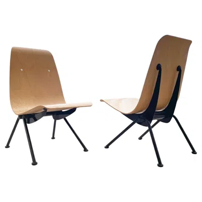 Pre-owned Vitra Jean Prouvé Antony Chairs, 2002  Edition. With Original Tags, Set Of 2 In Brown