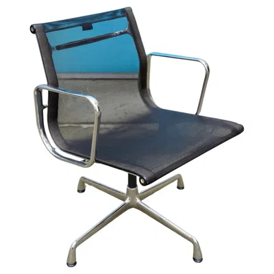 Pre-owned Vitra Set Of 4  Aluminium Chairs Ea 108 By Charles & Ray Eames, Swivel In Gray