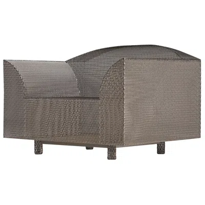 Pre-owned Vitra Shiro Kuramata 'how High The Moon' Lounge Chair In Nickel-plated Steel Mesh In Gray