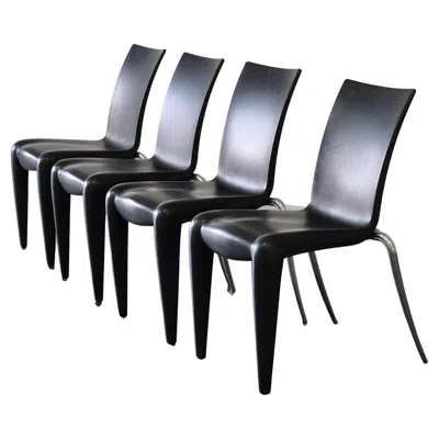 Pre-owned Vitra Vintage Chair Louis Xx By Philippe Starck For , 1990s, Set Of 4 In Black