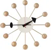 Vitra White Ball Clock In Beech