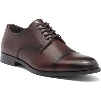 Vittorio Russo Judge Cap Toe Derby In Burnished Brown