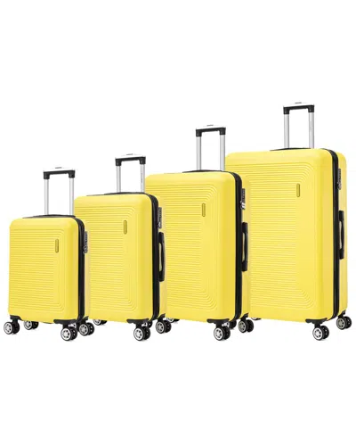 Vittorio Sorrento 4pc Expandable Spinner Luggage Set In Yellow