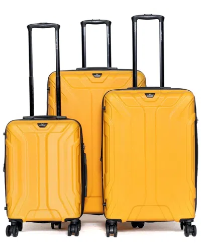 Vittorio Transmover 3pc Expandable Spinner Luggage Set In Yellow