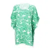 Viv & Lou Frond Of Mine Tropical Pom Pom Cover Up In Green In Green