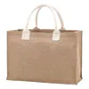 Viv & Lou Women's Canvas And Burlap Tote Bag In Brown In Brown