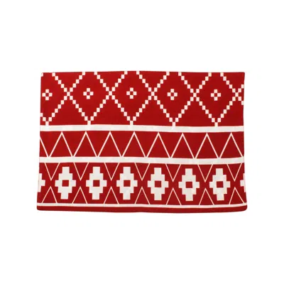 Viva By Vietri Bohemian Linens Holiday Red Reversible Placemats - Set Of 4