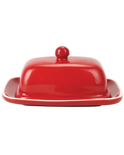 Viva By Vietri Chroma Butter Dish In Black