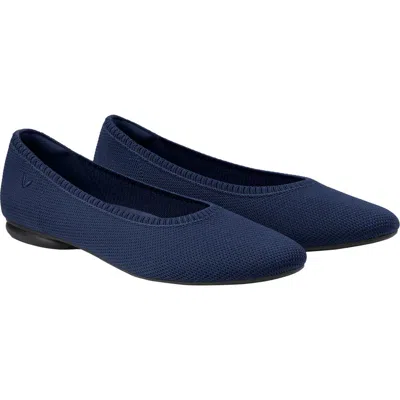 Vivaia Almond-toe Ballet Flats In Blue