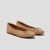 Vivaia Almond-toe Bow Flats (tiana) In Metallic