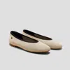 Vivaia Almond-toe Nude Flats (nubia) In Black