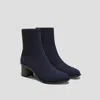 Vivaia Almond-toe Running Heel Boots (amanda) In Blue