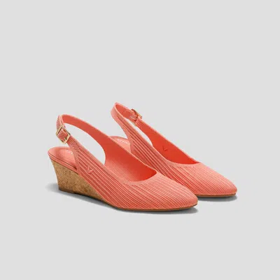 Vivaia Almond-toe Slingback Wedge Sandals (tamia Slingback Wedge Pro) In Pink