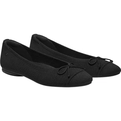 Vivaia Almond-toe Bow Flats In Black