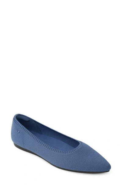 Vivaia Aria 5º Pointed Toe Flat In Denim Blue