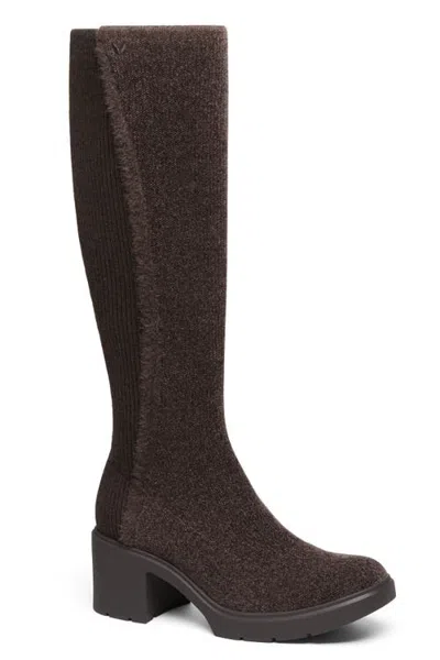 Vivaia Atria Square-toe Block-heel Knee-high Boots In Brown