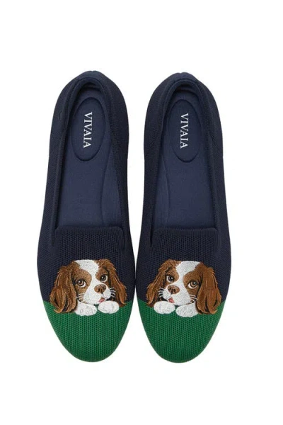 Vivaia Audrey Round-toe Embroidered Loafers In Multi
