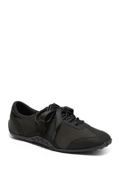 Vivaia Carol Square-toe Jogger Sneakerina In Amber Brown & Black