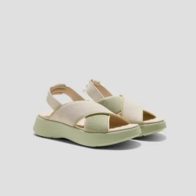 Vivaia Elastic Back Strap Walker Sandals (kara 2.0)|matcha & Cream Ivory|us 11 In Green