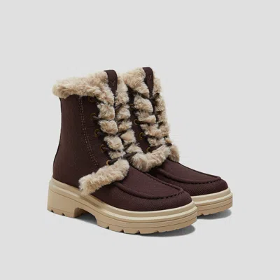 Vivaia Faux Fur Water-repellent Lightweight Warm Boots In Brown