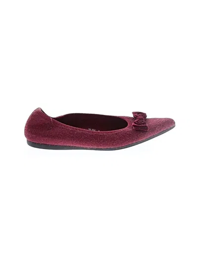 Pre-owned Vivaia Flats In Burgundy