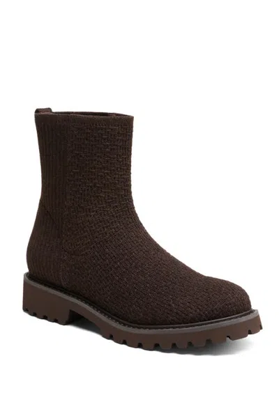 Vivaia Freja Round-toe Wool Ankle Boots In Brown