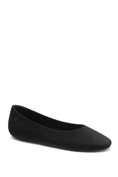 Vivaia Jazura Mini Square-toe Velvet Flats In Black