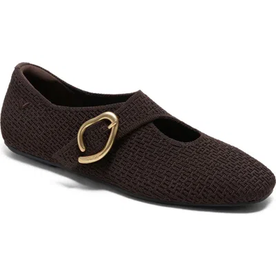 Vivaia Jovin Mini Square-toe Mary-jane Flats In Brown