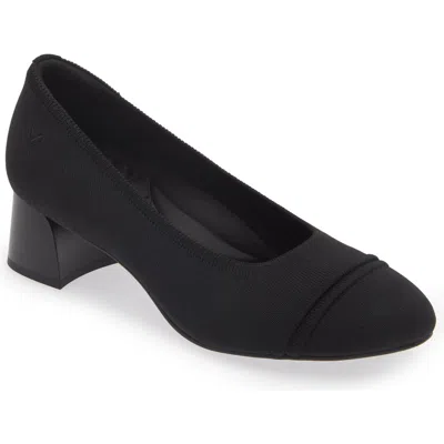 Vivaia Almond-toe Chunky Heels In Black