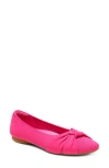 Vivaia Knotted Water Resistant Almond Toe Flat In Pink