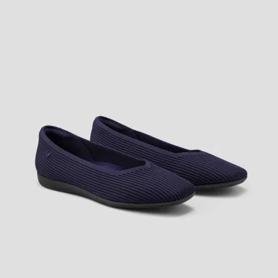 Vivaia Lightweight Square-toe V-cut Flats (margot Walker) In Blue