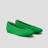 Vivaia Lightweight Square-toe V-cut Flats (margot Walker) In Green