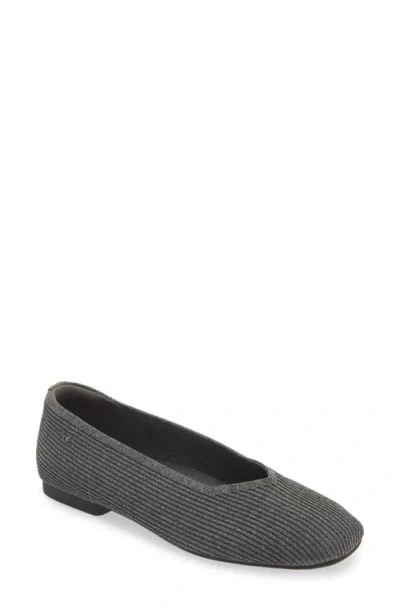 Vivaia Margot 2.0 Square Toe Flat In Rich Grey