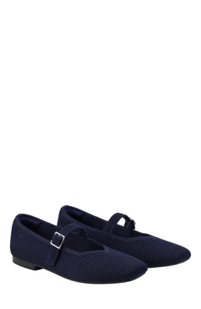 Vivaia Margot Mary-jane Square-toe Ballet Flats In Blue
