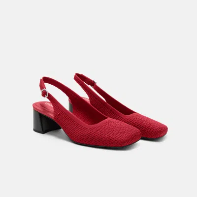 Vivaia Margot Slingback Heels (mikko)|ruby Red Organic Ripple|us 10.5