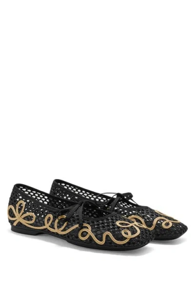 Vivaia Margot Square-toe Mesh Flats In Black