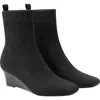 Vivaia Margot Wedge Bootie Square-toe Water-repellent Boots In Black