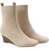 Vivaia Margot Wedge Bootie Square-toe Water-repellent Boots In Neutral